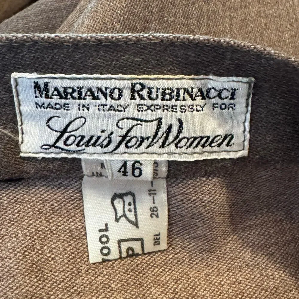 Vtg Mariano Rubinacci 100% Wool Made in Italy For Louis for Women Pencil Skirt